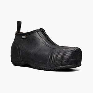 NIB Bogs Unisex Zip Comp Toe Rain Boot Sz 6 Black Waterproof Work Shoe Zippered